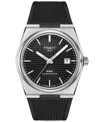 Tissot Prx Powermatic 80 Black Dial Leather Strap Men's Watch In No Color