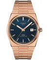 Tissot Men's Swiss Automatic Prx Powermatic 80 Rose Gold Pvd Stainless Steel Bracelet Watch 40mm