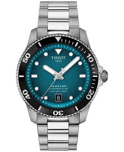 TISSOT MEN'S SWISS AUTOMATIC SEASTAR 1000 POWERMATIC 80 STAINLESS STEEL BRACELET WATCH 40MM