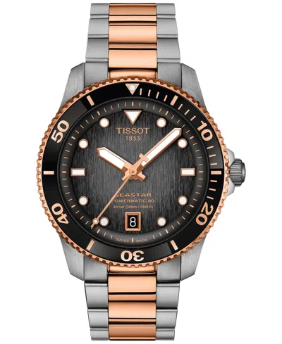 Tissot Men's Swiss Automatic Seastar 1000 Powermatic 80 Two-tone Stainless Steel Bracelet Watch 40mm