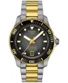 Tissot Men's Swiss Automatic Seastar 1000 Powermatic 80 Two-tone Stainless Steel Bracelet Watch 40mm In No Color