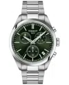 Tissot Pr 100 Chronograph Quartz Green Dial Steel Men's Watch T150.417.11.091.00 In No Color