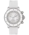 Tissot Men's Swiss Chronograph Seastar 1000 White Rubber Strap Watch 38mm