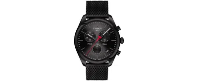 Tissot Men's Swiss Chronograph T-classic Pr 100 Black Pvd Stainless Steel Mesh Bracelet Watch 41mm