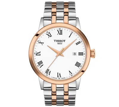 Tissot Men's Swiss Classic Dream Two-tone Stainless Steel Bracelet Watch 42mm In White