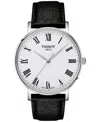 Tissot Men's Swiss Everytime Black Leather Strap Watch 40mm In No Color