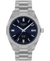 Tissot Men's Swiss Prc 100 Solar Quartz Stainless Steel Bracelet Watch 39mm In Bracelet,steel