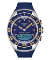 Tissot Men's Swiss Sailing Touch Blue Rubber Strap Watch 45mm In No Color