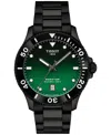 Tissot Men's Swiss Seastar 1000 Black Pvd Stainless Steel Bracelet Watch 40mm