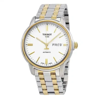Pre-owned Tissot Men's T-classic Automatic Iii White Dial Watch - T0654302203100