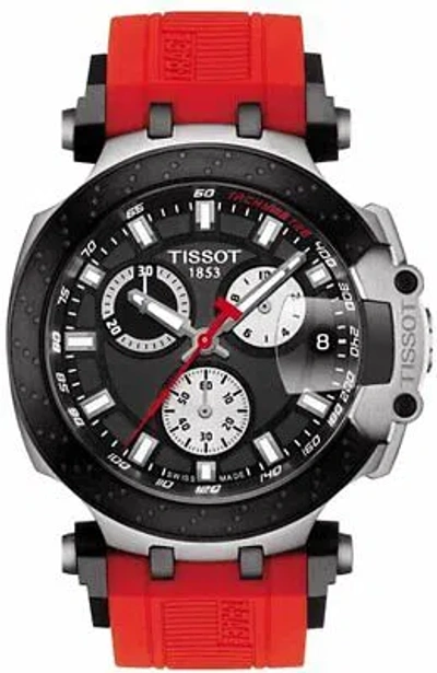 Pre-owned Tissot Men's T-race Chrono Quartz Stainless Steel Casual Watch Red...
