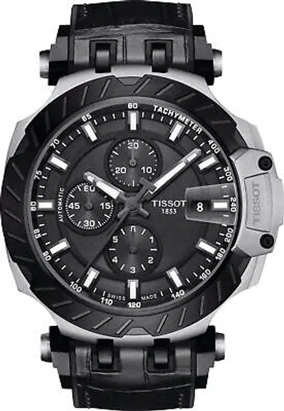 Pre-owned Tissot Men's T-race Chronograph Automatic Watch - T1154272706100