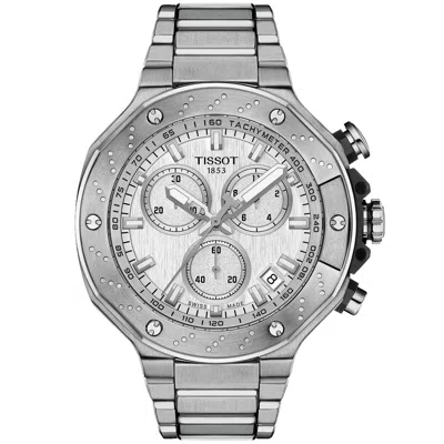 Tissot Men's T-race Chronograph Silver Dial Watch In Neutral
