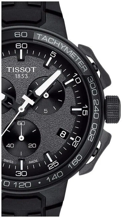 Pre-owned Tissot Men's T-race Cycling Black Dial Chronograph Watch (t111.417.37.441.03)