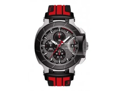 Pre-owned Tissot Men's T-race Moto Gp Automatic Gray Dial Rubber Watch T048.427.27.061.00