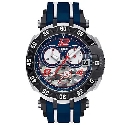 Pre-owned Tissot Men's T-race Nicky Hayden Limited Edition Blue Dial Watch -