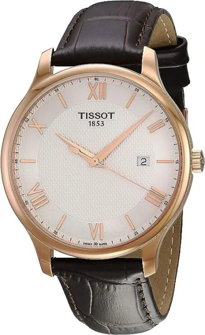 Pre-owned Tissot Men's Tradition - T0636103603800 Mother-of-pearl/brown One Size