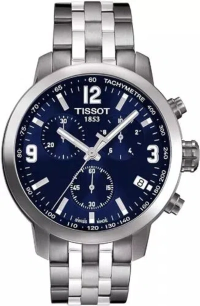 Pre-owned Tissot Mens Prc 200 Chronograph 316l Stainless Steel Watch T055.417.11.047.00