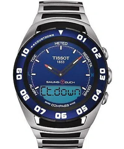 Pre-owned Tissot Multicolour Mens Analogue-digital Watch Sailing Touch T0564202104100