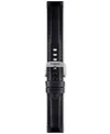 Tissot Official Interchangeable Black Leather Watch Strap In Black