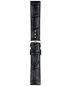 Tissot Official Interchangeable Black Leather Watch Strap In Black