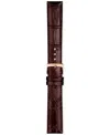 Tissot Official Interchangeable Brown Leather Watch Strap In Brown