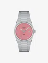 Tissot Pink T137.210.11.331.00 Prx 35 Stainless-steel Quartz Watch In Pink