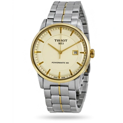 Tissot Powermatic 80 Ivory Dial Men's Watch T0864072226100 In Gold / Ivory / Skeleton