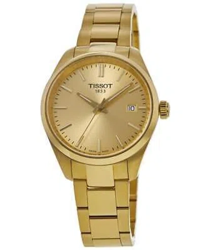 Pre-owned Tissot Pr 100 Quartz 34mm Champagne Dial Women's Watch T150.210.33.021.00