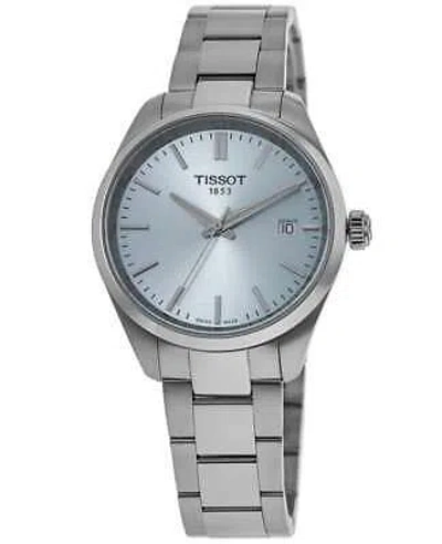 Pre-owned Tissot Pr 100 Quartz 34mm Ice Blue Dial Women's Watch T150.210.11.351.00