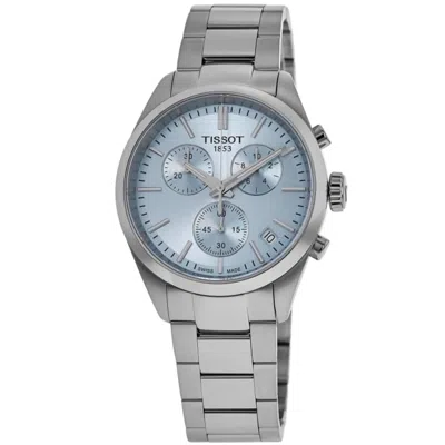 Tissot Pr 100 Chronograph Ice Blue Dial Stainless Steel Men's Watch T150.417.11.351.00