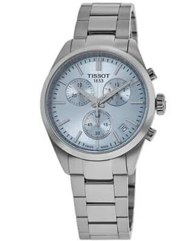 Pre-owned Tissot Pr 100 Chronograph Quartz Ice Blue Men's Watch T150.417.11.351.00