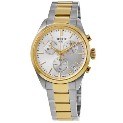 Tissot Pr 100 Chronograph Silver Dial Two-tone Steel Men's Watch T150.417.22.031.00