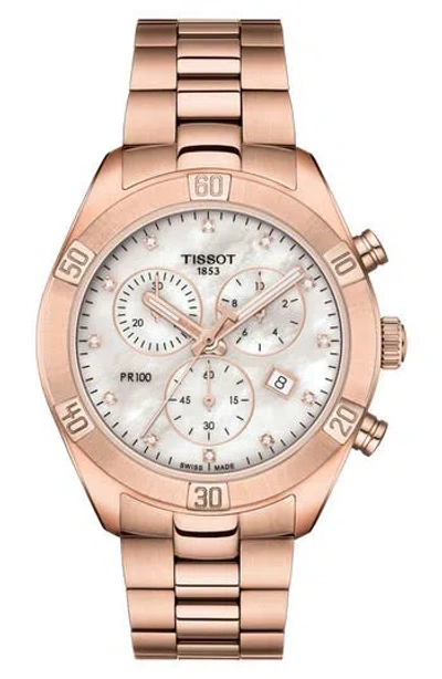 TISSOT TISSOT PR 100 CLASSIC CHRONOGRAPH BRACELET WATCH, 38MM