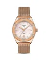 Tissot Pr 100 Classic Watch, 36mm In Rose Gold/white