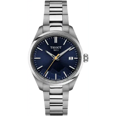 Tissot Pr 100 Jungfraubahn Edition Blue Dial Stainless Steel Women's Watch T150.210.11.041.01 In Silver