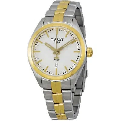 Pre-owned Tissot Pr 100 Lady Women's Silver Dial Watch T1012102203100 Msrp $395