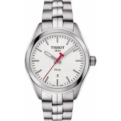Pre-owned Tissot Pr 100 Nba Special Edition Silver Dial Ladies Watch T101.210.11.031.00