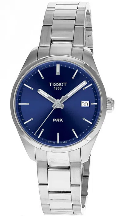 Pre-owned Tissot Pr 100 Quartz 34mm Ss Blue Dial Women's Watch T150.210.11.041.00