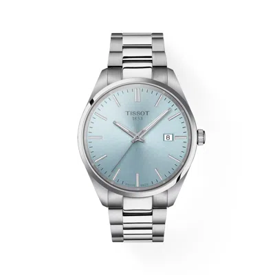 Pre-owned Tissot Pr 100 Quartz 40mm Ice Blue Dial Men's Watch T1504101135100