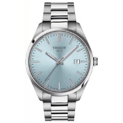 Tissot Pr 100 Quartz 40mm Ice Blue Dial Steel Men's Watch T150.410.11.351.00 In Green