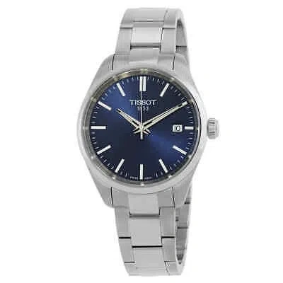 Pre-owned Tissot Pr 100 Quartz Blue Dial Ladies Watch T1502101104100
