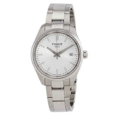 Pre-owned Tissot Pr 100 Quartz Silver Dial Ladies Watch T1502101103100