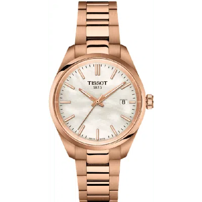 Tissot Pr 100 Quartz White Mother Of Pearl Dial Rose Gold Steel Women's Watch T150.210.33.111.00