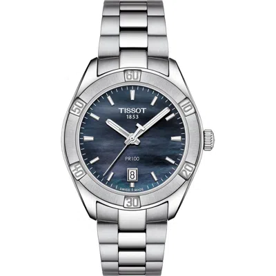 Tissot Women's Swiss Pr 100 Sport Chic T-classic Gray Stainless Steel Bracelet Watch 36mm In No Color
