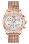 Tissot Pr 100 Classic Chronograph, 38mm In Rose Gold/silver/rose Gold