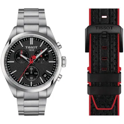 Pre-owned Tissot Pr 100 Vuelta 40mm Black Special Edition Men's Watch T1504171105101