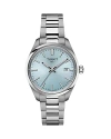 Tissot Unisex Swiss Pr 100 Stainless Steel Bracelet Watch 34mm In Blue/silver