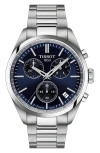 Tissot Pr100 Chronograph Bracelet Watch, 40mm In Blue/silver