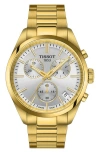 Tissot Pr100 Chronograph Bracelet Watch, 40mm In Gold